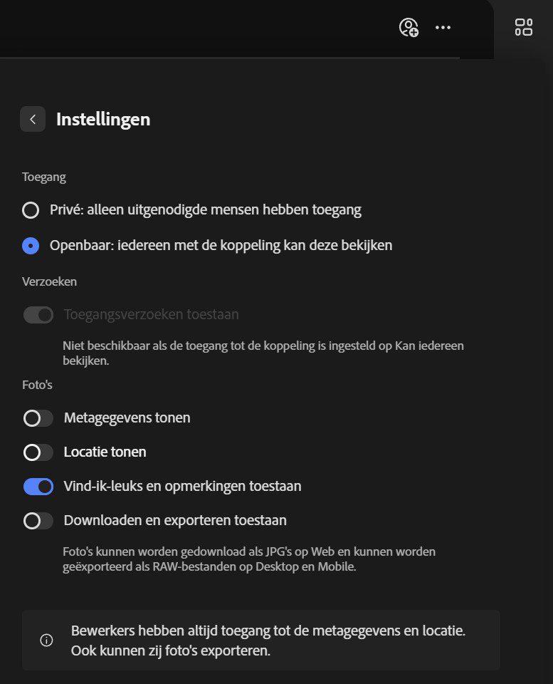 Lightroom - online verzamelingen