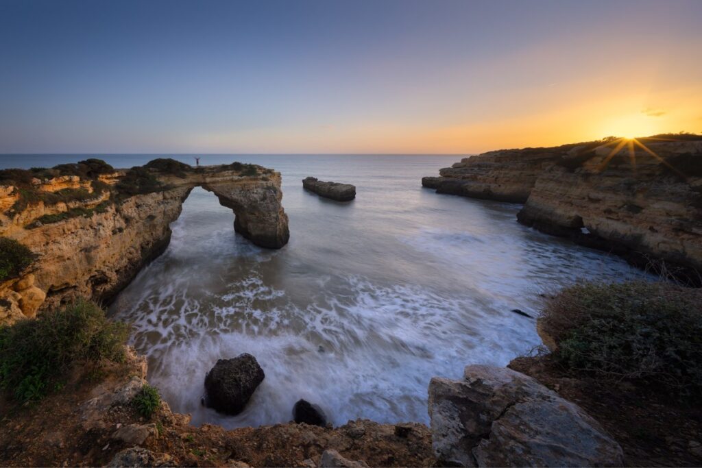 Zonsondergang kust Algarve