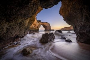 Zonsondergang kust Algarve