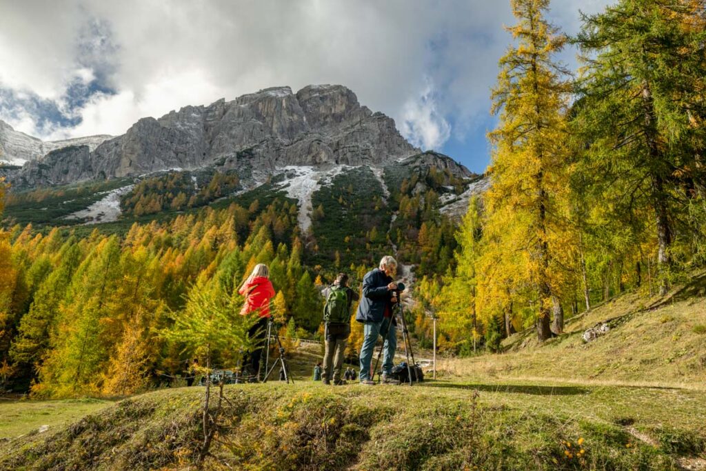 Fotografen in actie in Slovenië